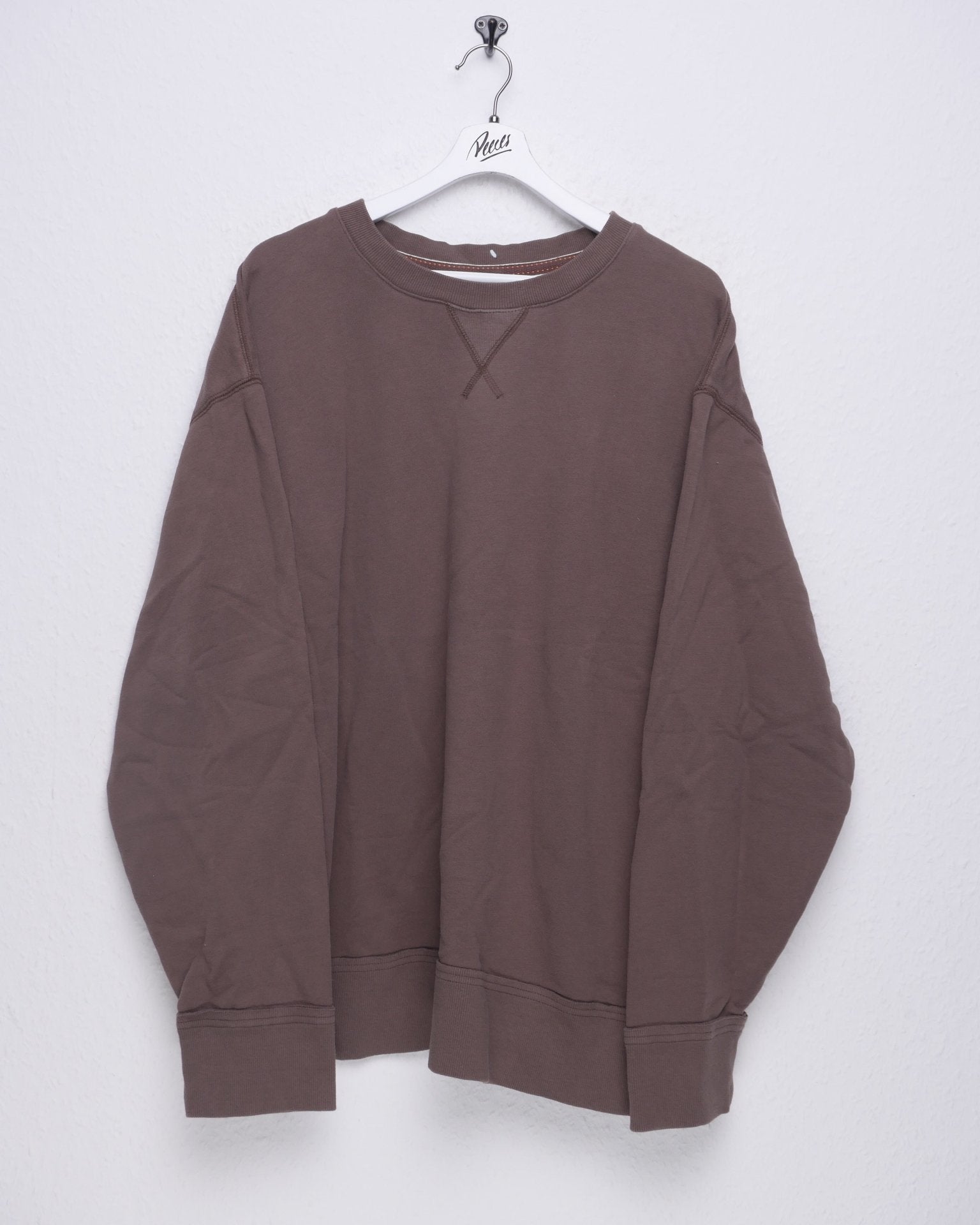 blank basic brown Vintage Sweater - Peeces