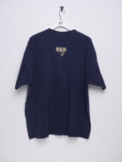 Bleed Navy&Gold printed Spellout Vintage Shirt - Peeces