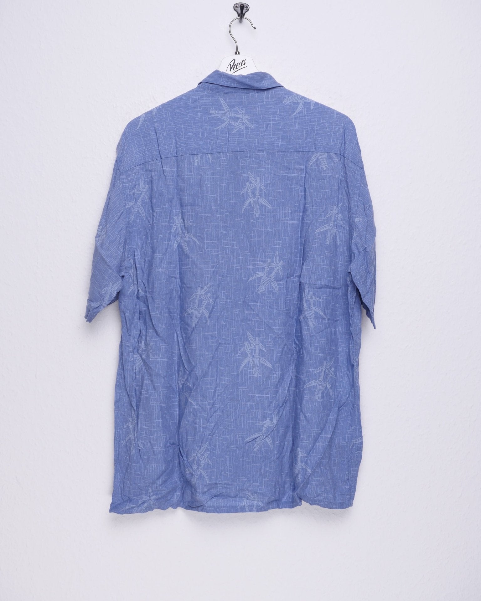 Blue Vintage Hawaii Pattern Kurzarm Hemd - Peeces