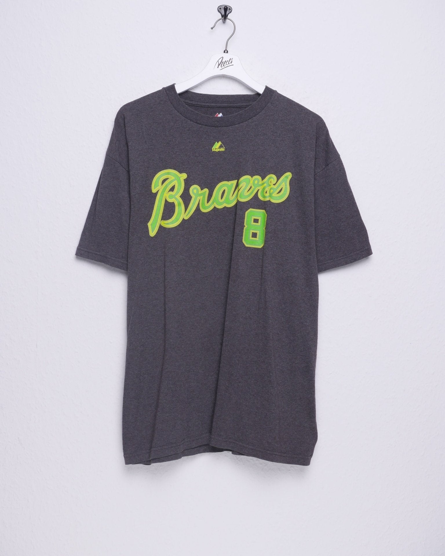 Braves printed Spellout grey Shirt - Peeces
