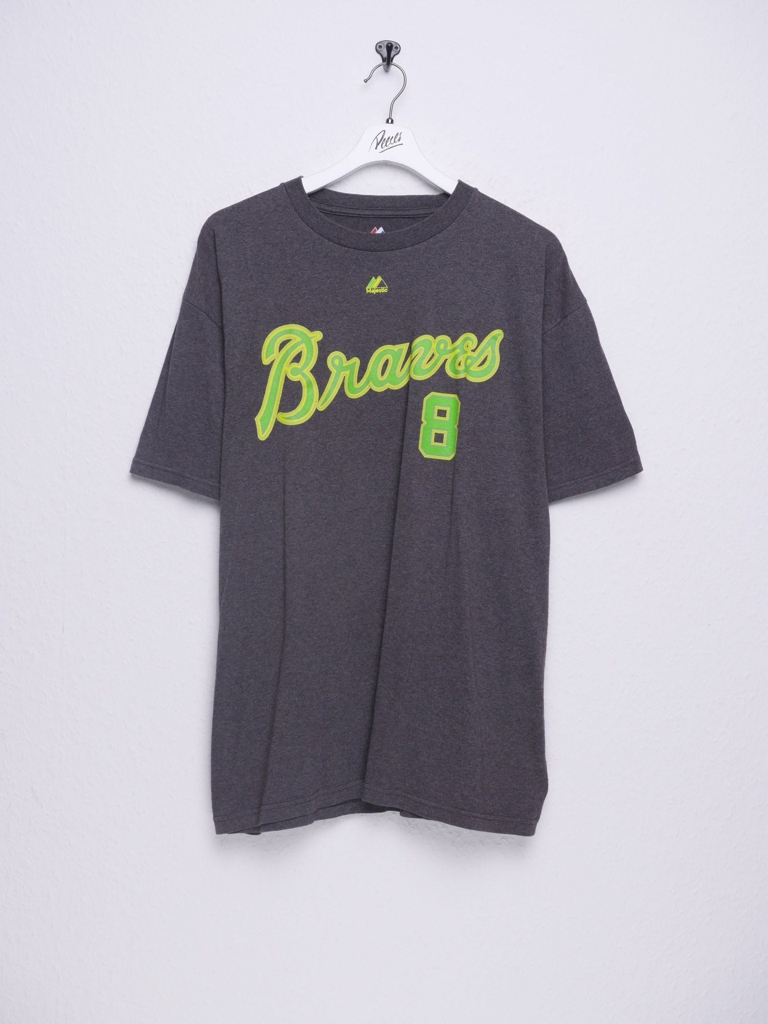 Braves printed Spellout grey Shirt - Peeces