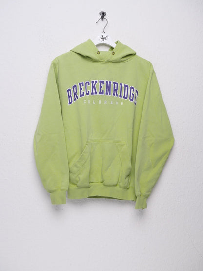 Breckenridge Colorado printed Spellout green Hoodie - Peeces