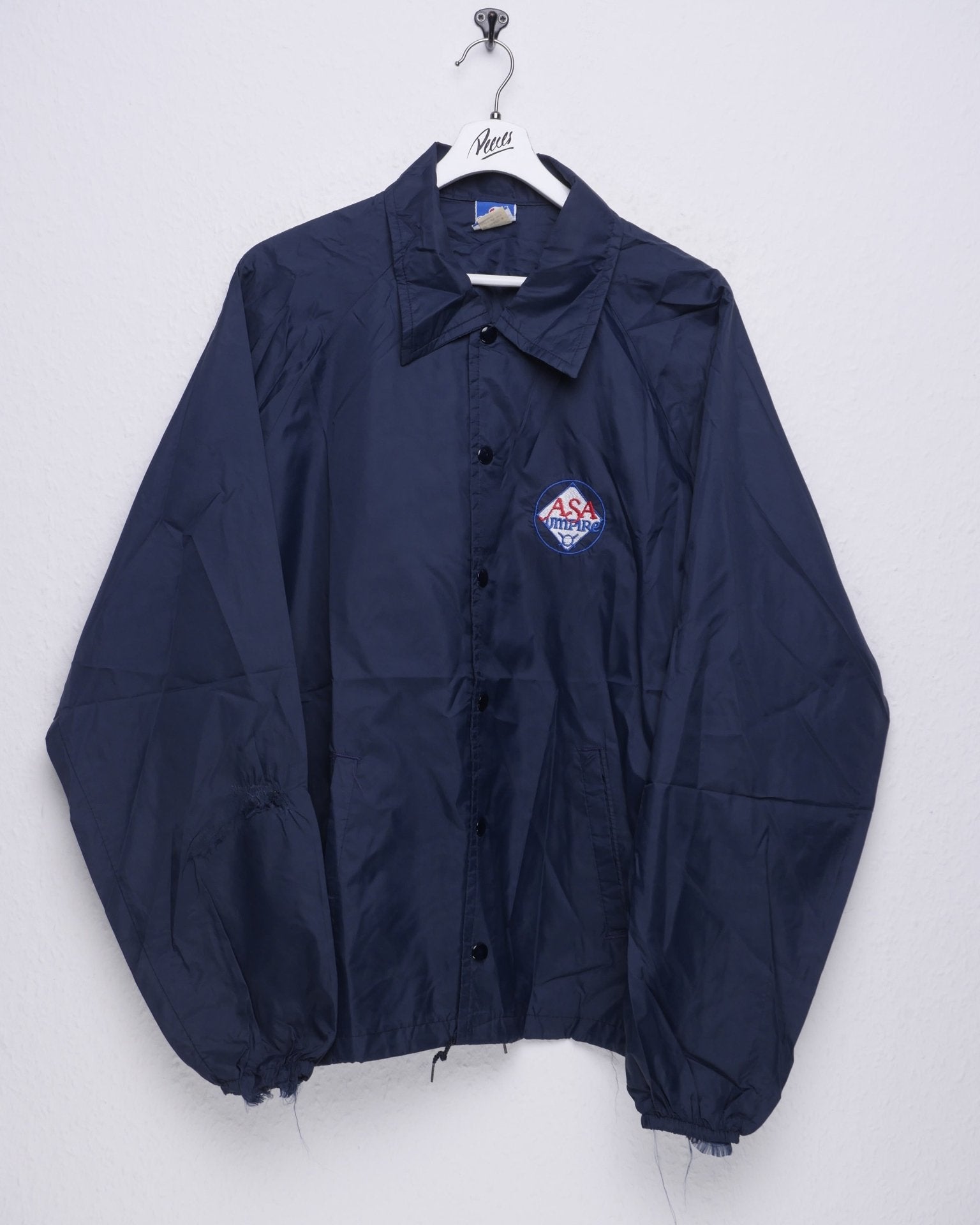 Champion ASA embroidered Logo navy buttoned Jacke - Peeces
