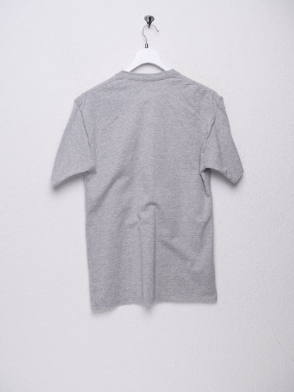 Champion embroidered Logo basic grey V-Neck Shirt - Peeces