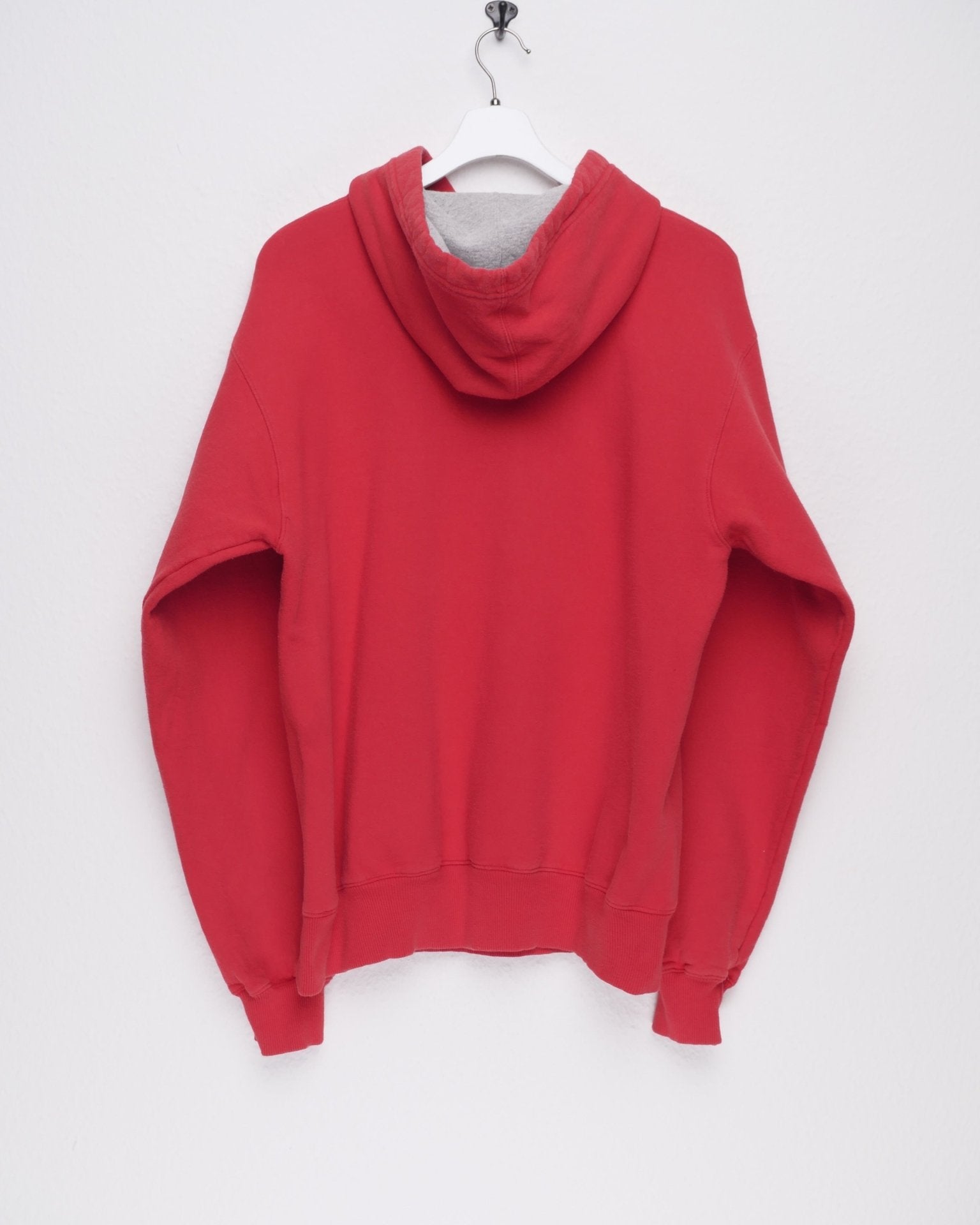 Champion embroidered Logo basic red Hoodie - Peeces