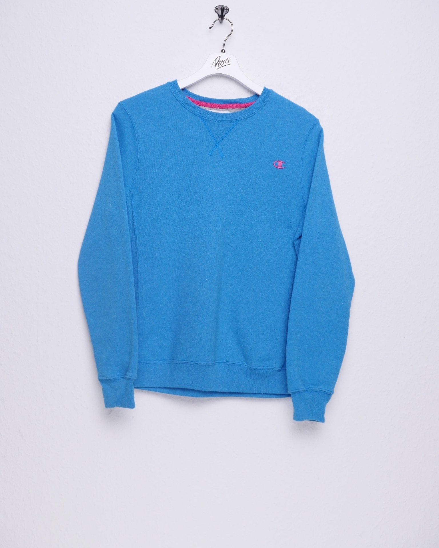 champion embroidered Logo blue basic Sweater - Peeces