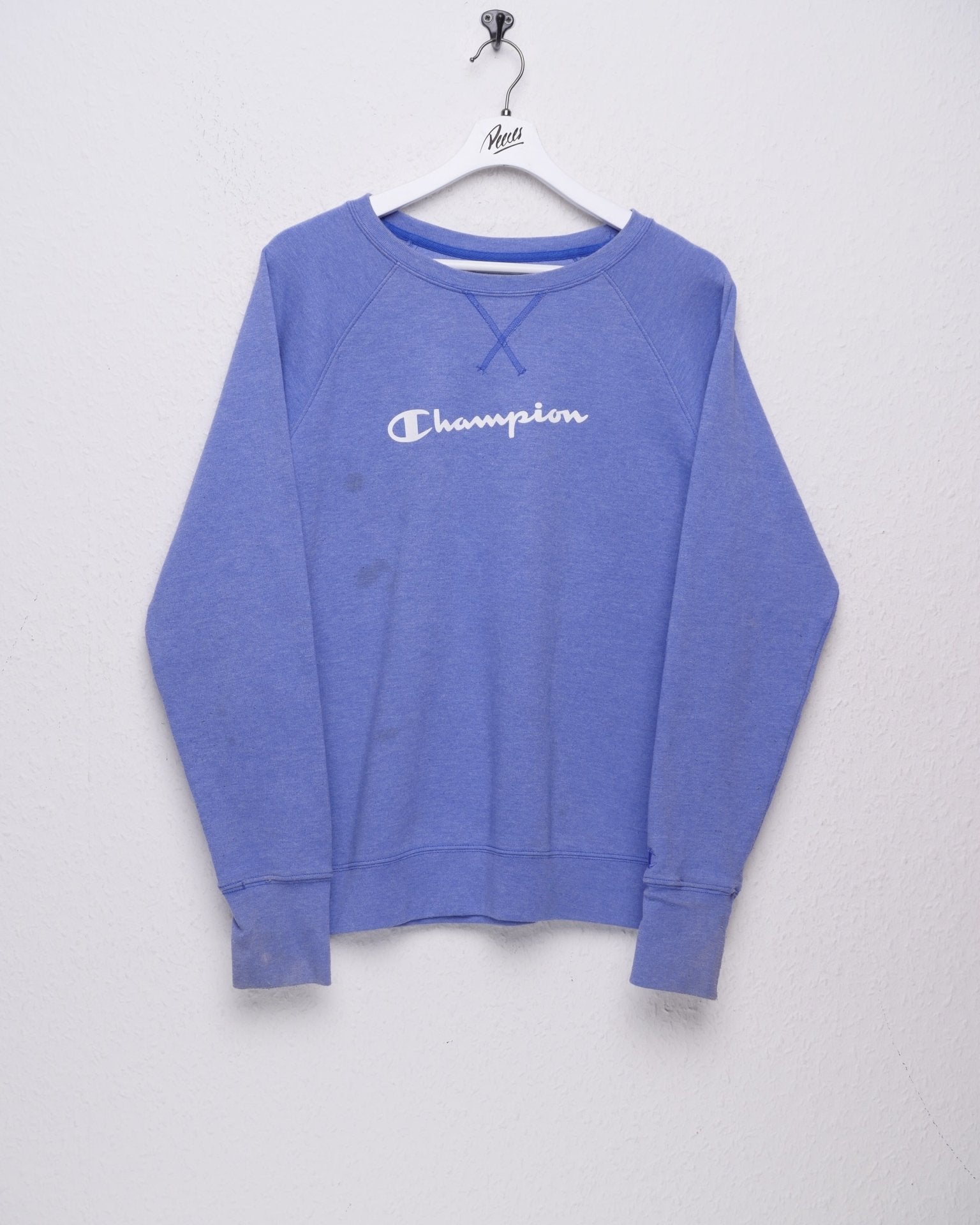 Champion embroidered Logo blue Sweater - Peeces