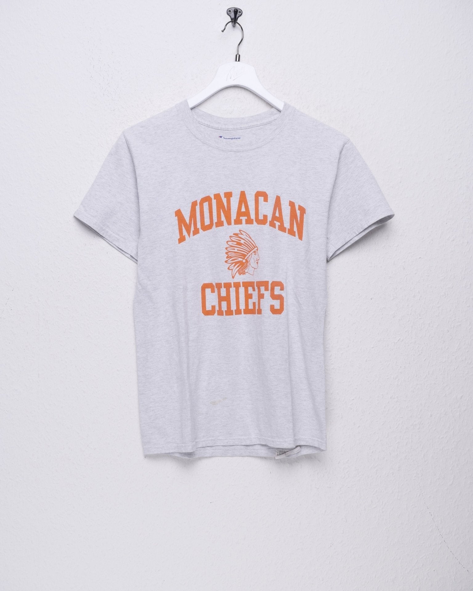 Champion embroidered Logo 'Monacan Chiefs' grey Shirt - Peeces
