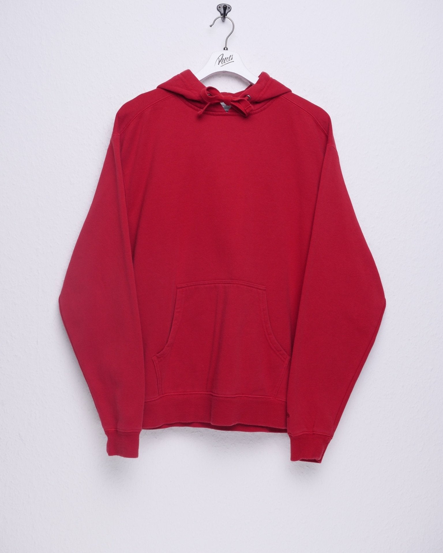 champion embroidered Logo red basic Hoodie - Peeces