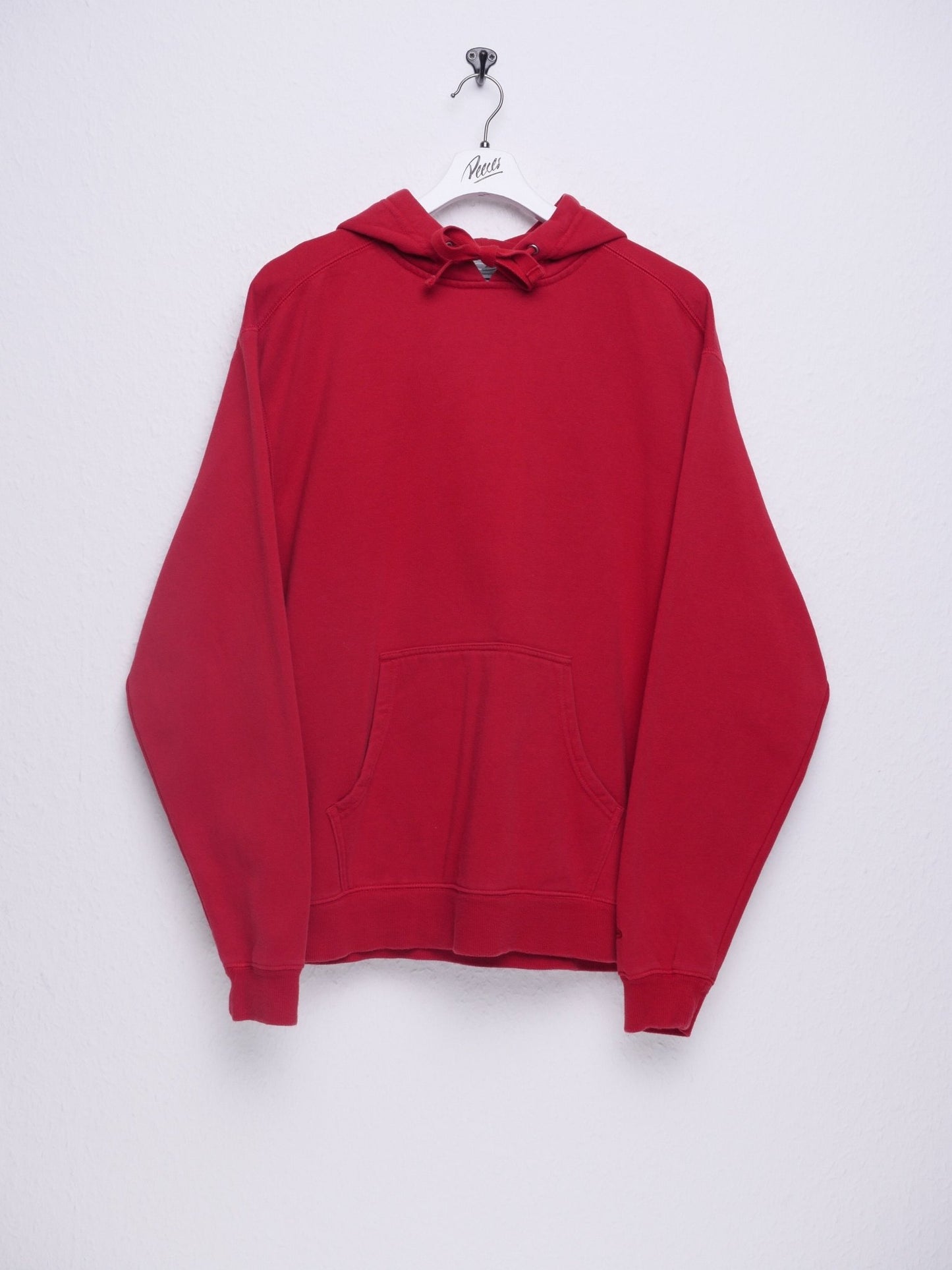 champion embroidered Logo red basic Hoodie - Peeces