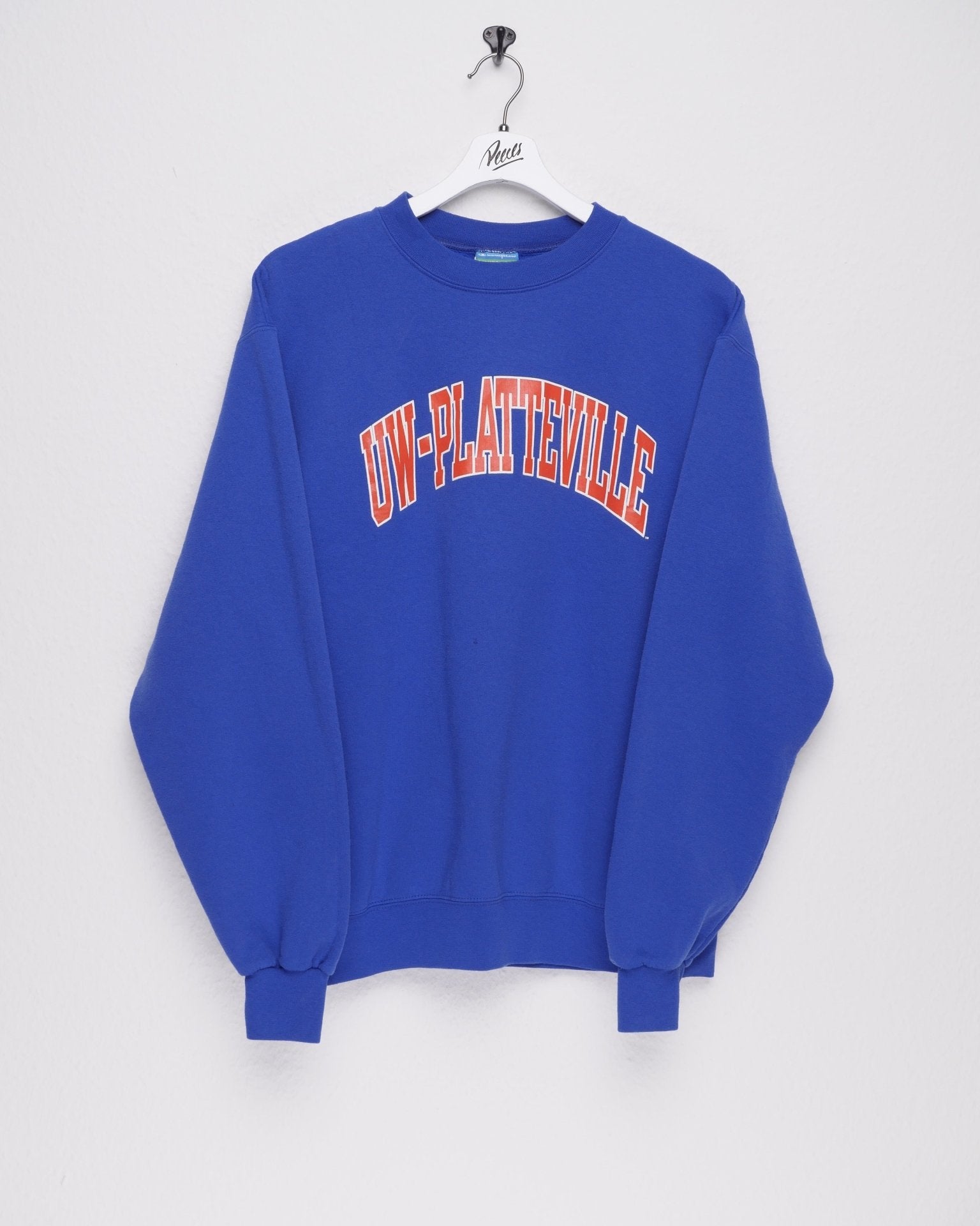 champion embroidered Logo 'UW-Platteville' blue Sweater - Peeces