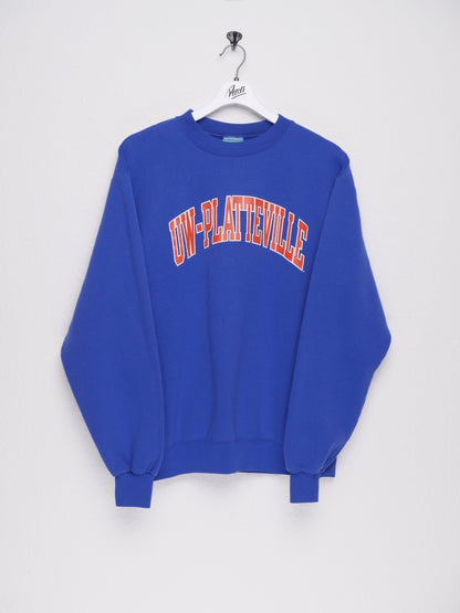 champion embroidered Logo 'UW-Platteville' blue Sweater - Peeces