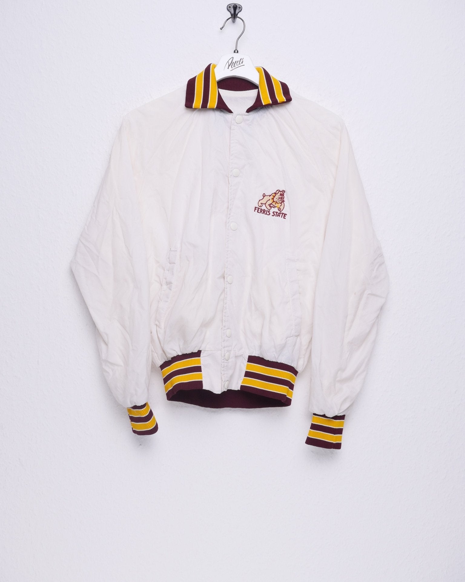 champion 'Ferris State' embroidered Logo three toned College Jacke - Peeces