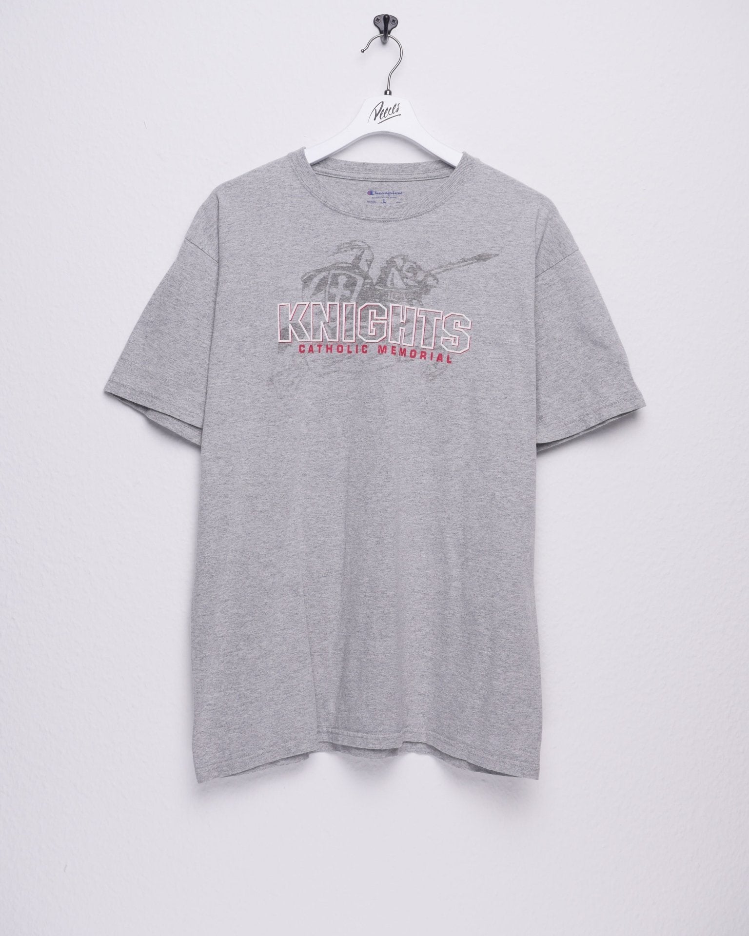 champion 'Knights' printed Logo grey Shirt - Peeces