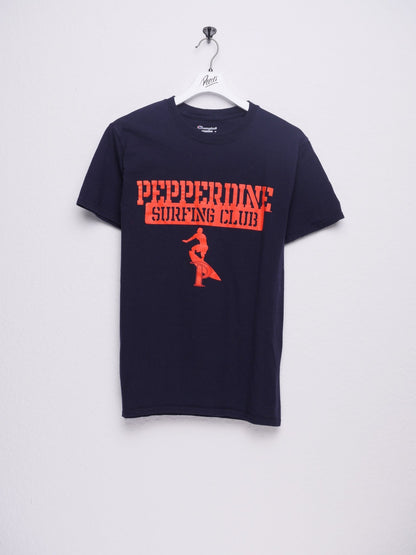 Champion Pepperdine Surfing printed Spellout navy Shirt - Peeces