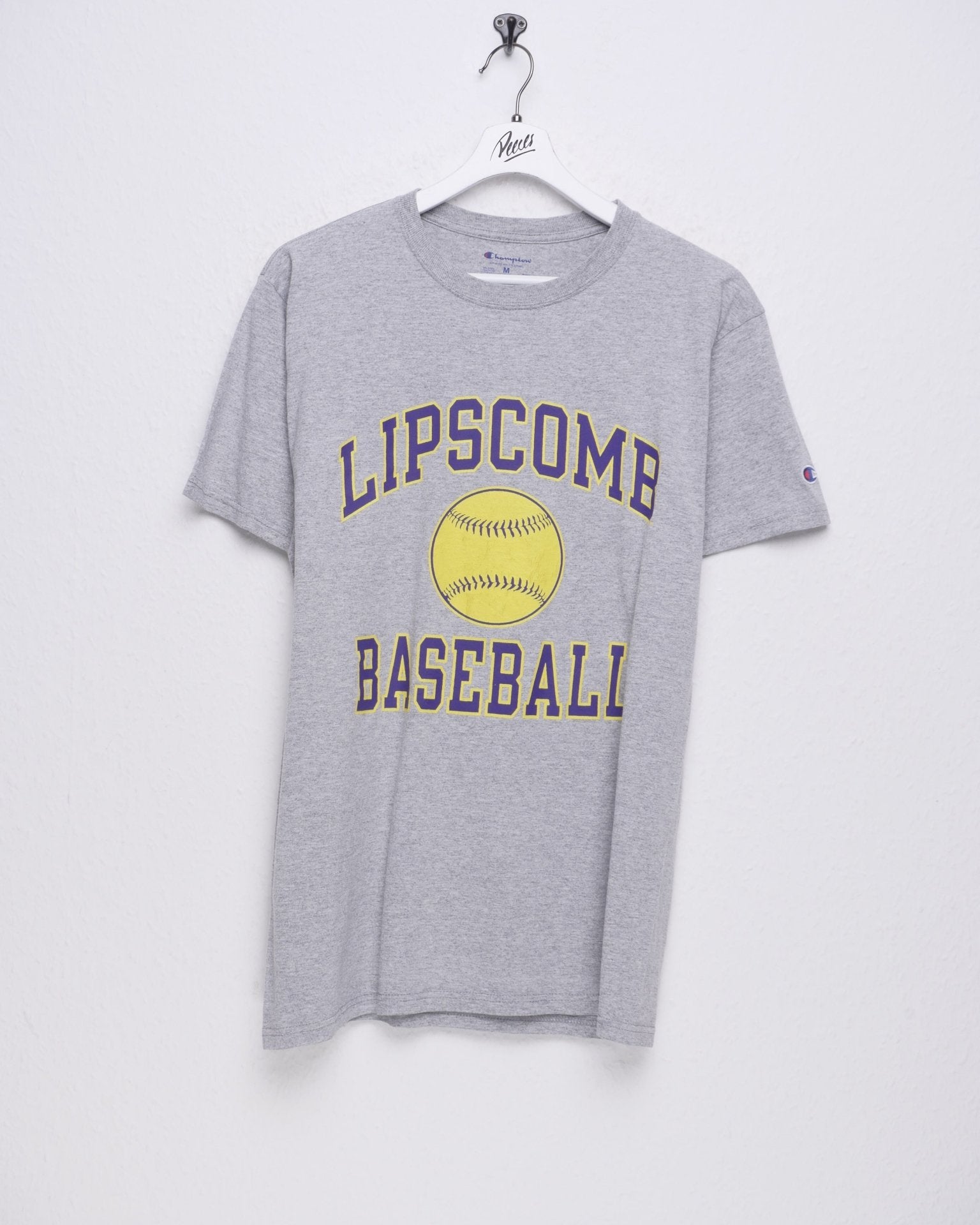 Champion printed Lipscome Baseball Spellout Vintage Shirt - Peeces