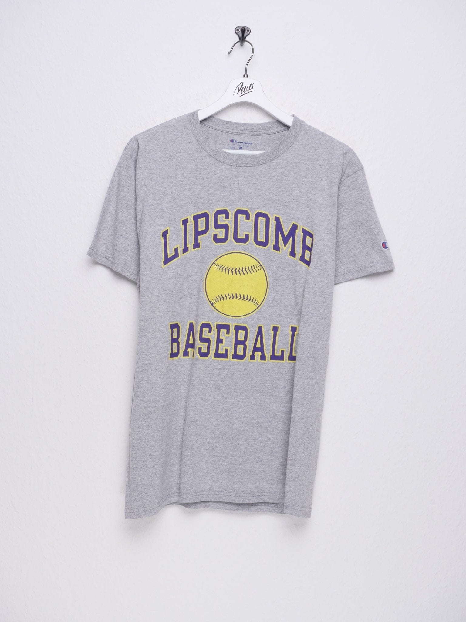 Champion printed Lipscome Baseball Spellout Vintage Shirt - Peeces