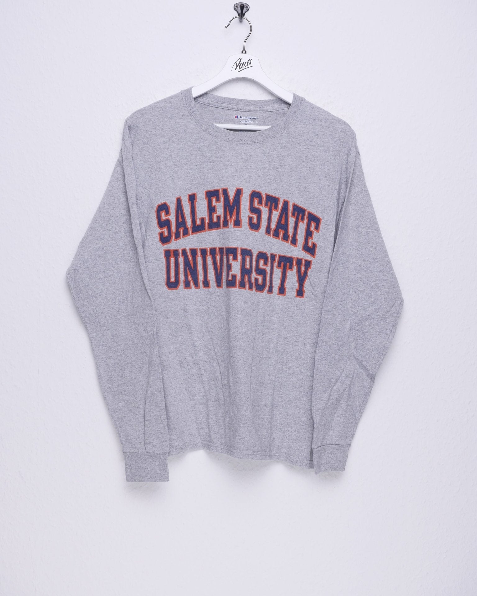 Champion Salem State University embroidered Logo grey L/S Shirt - Peeces