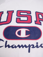 Champion Vintage USA embroidered Logo white Tank Top Shirt - Peeces