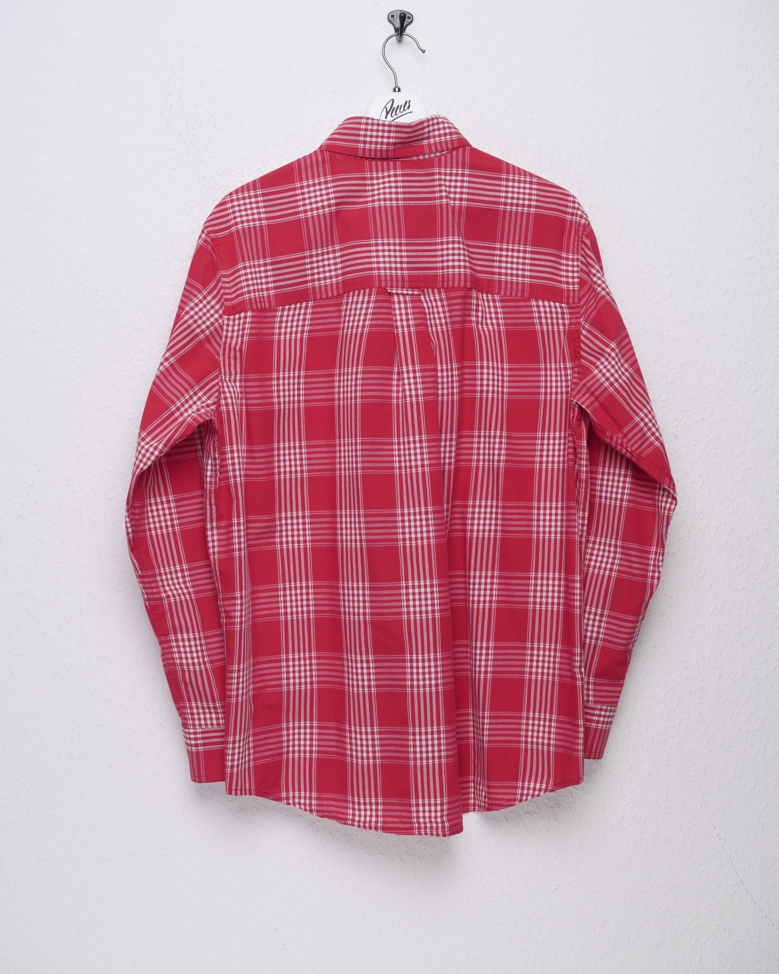 Chaps by Ralph Lauren embroidered Logo red checkered Button Down - Peeces