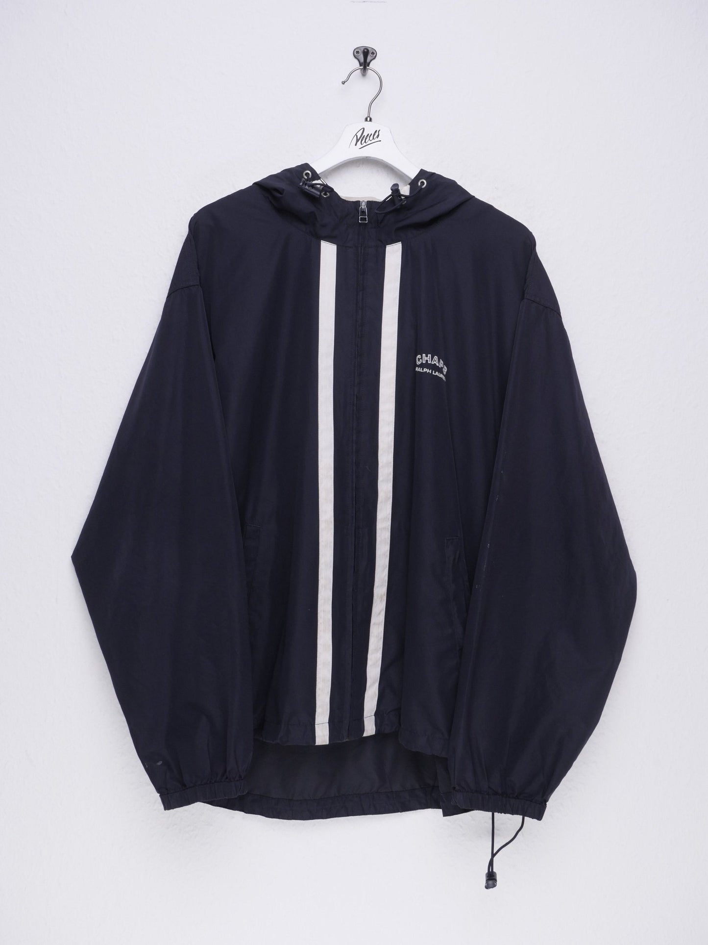 chaps by Ralph Lauren embroidered Spellout black Track Jacket - Peeces