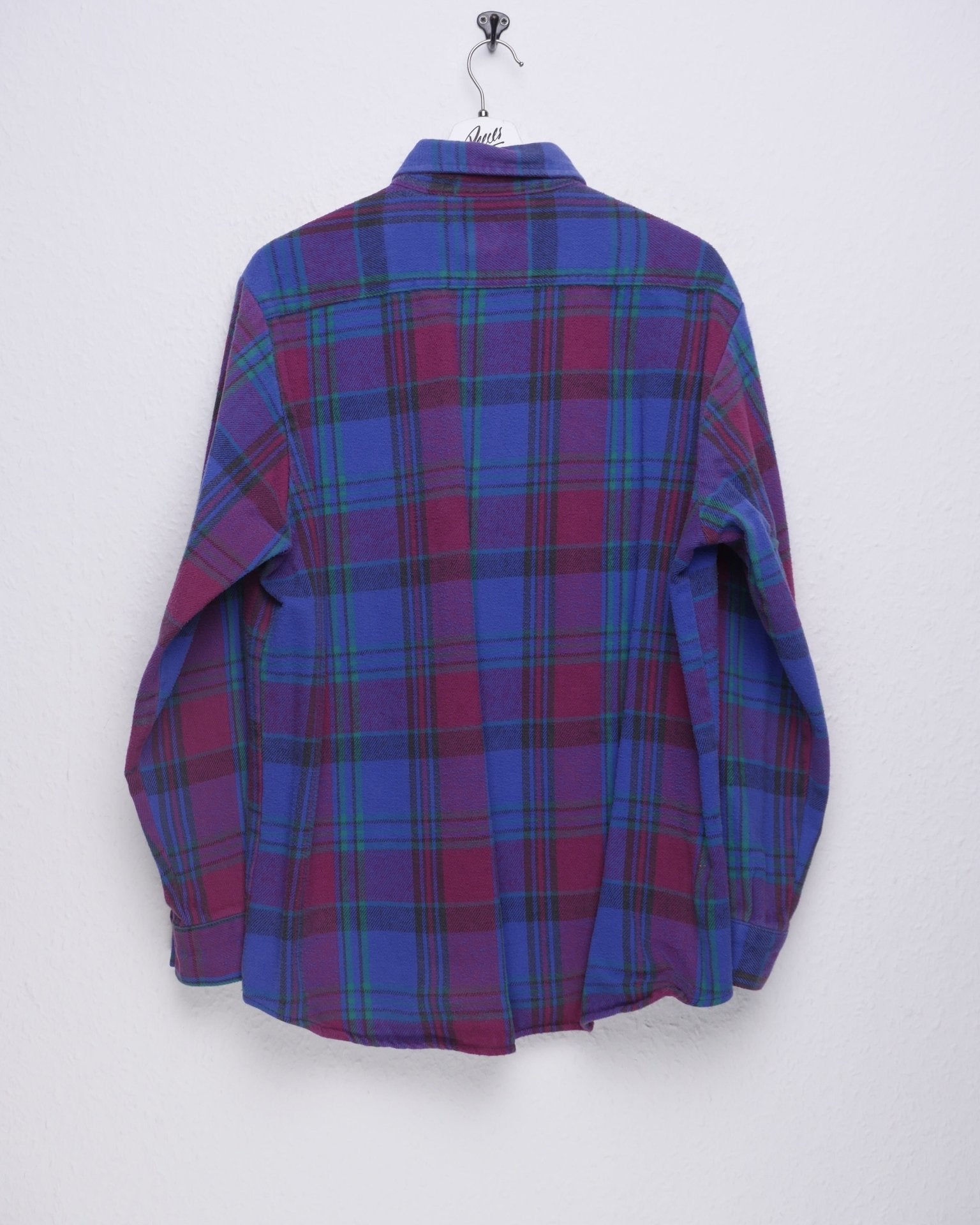 chequered Wool flannel Langarm Hemd - Peeces