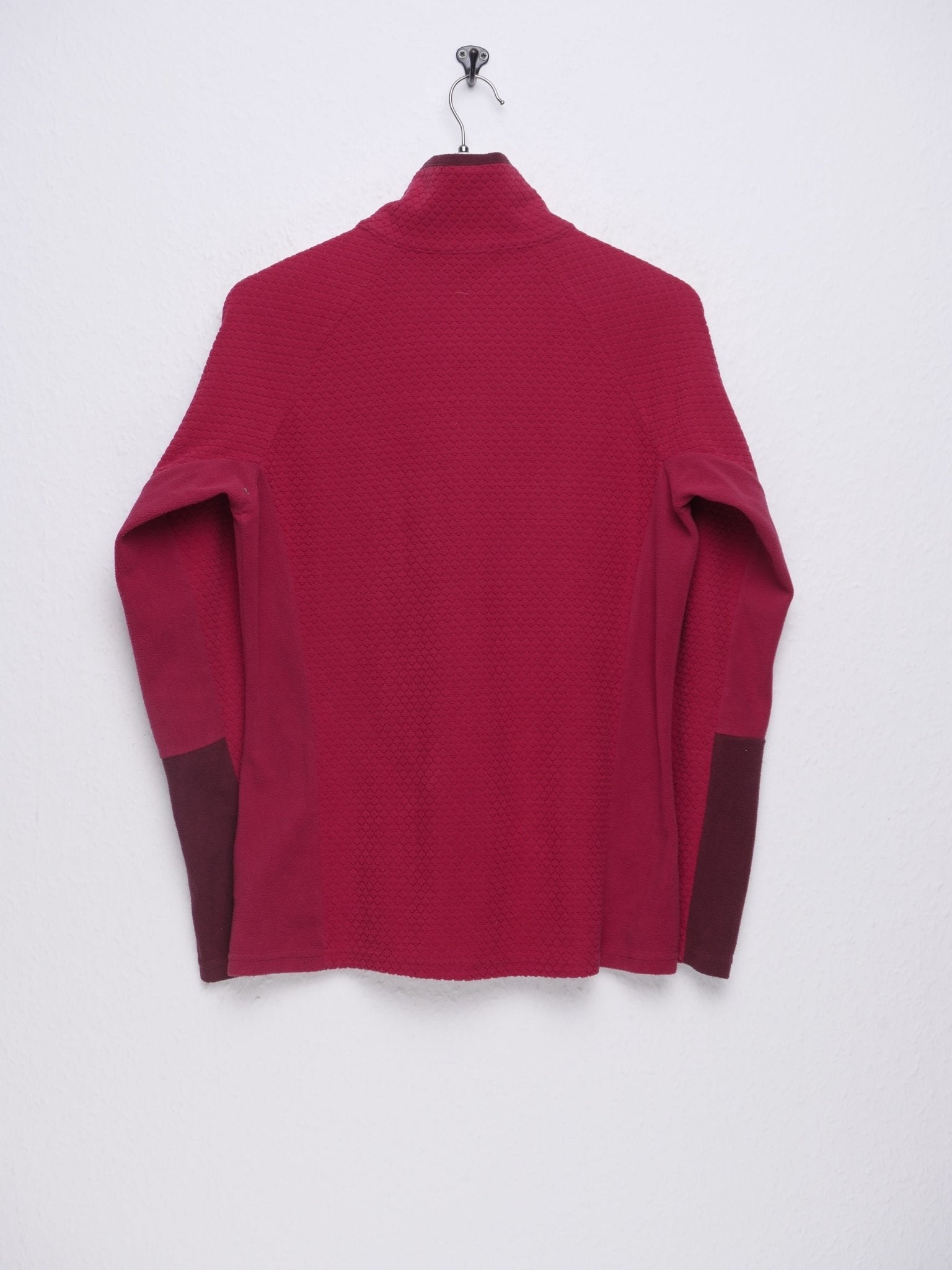 Columbia embroidered Logo pink Fleece Half Zip Sweater - Peeces