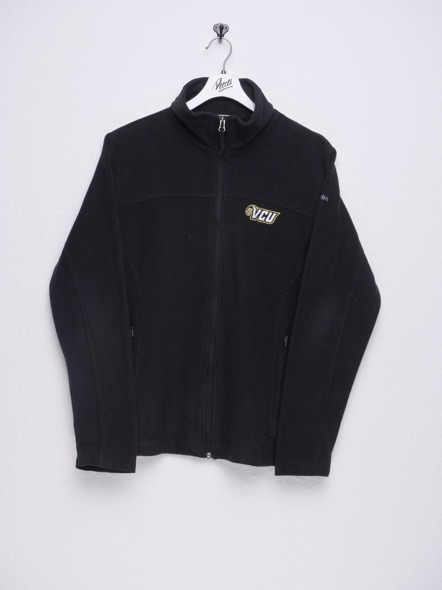 Columbia embroidered Logo 'VCU' black Full Zip Fleece Sweater - Peeces