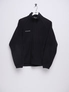Columbia embroidered Spellout black Fleece Zip Sweater - Peeces