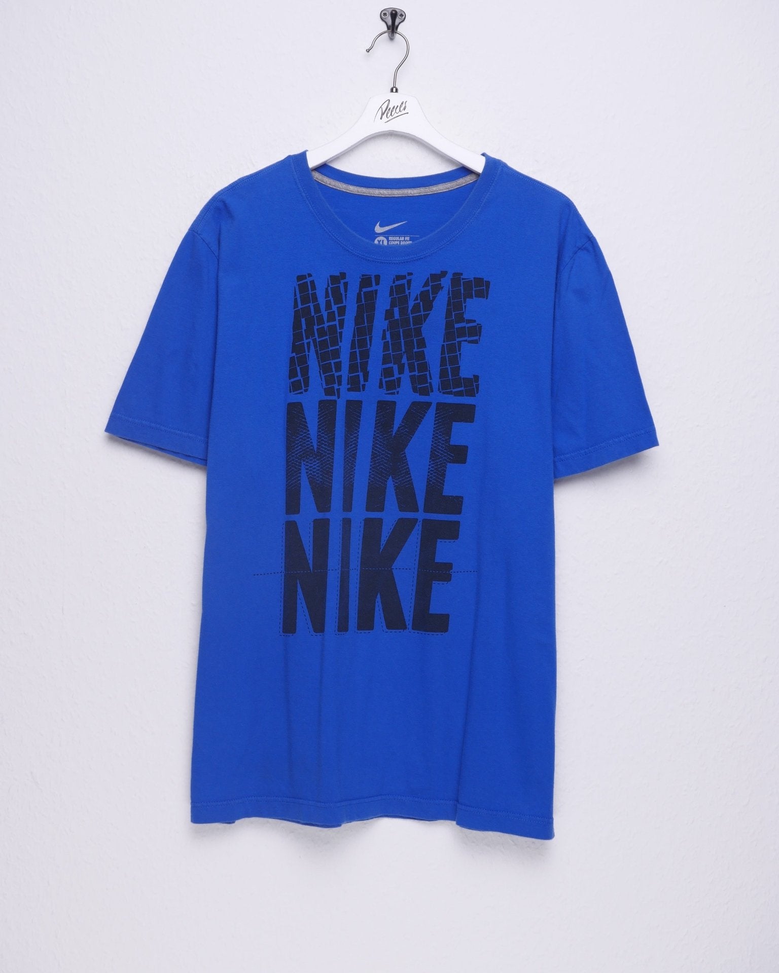 Copy of nike printed Spellout blue Shirt - Peeces