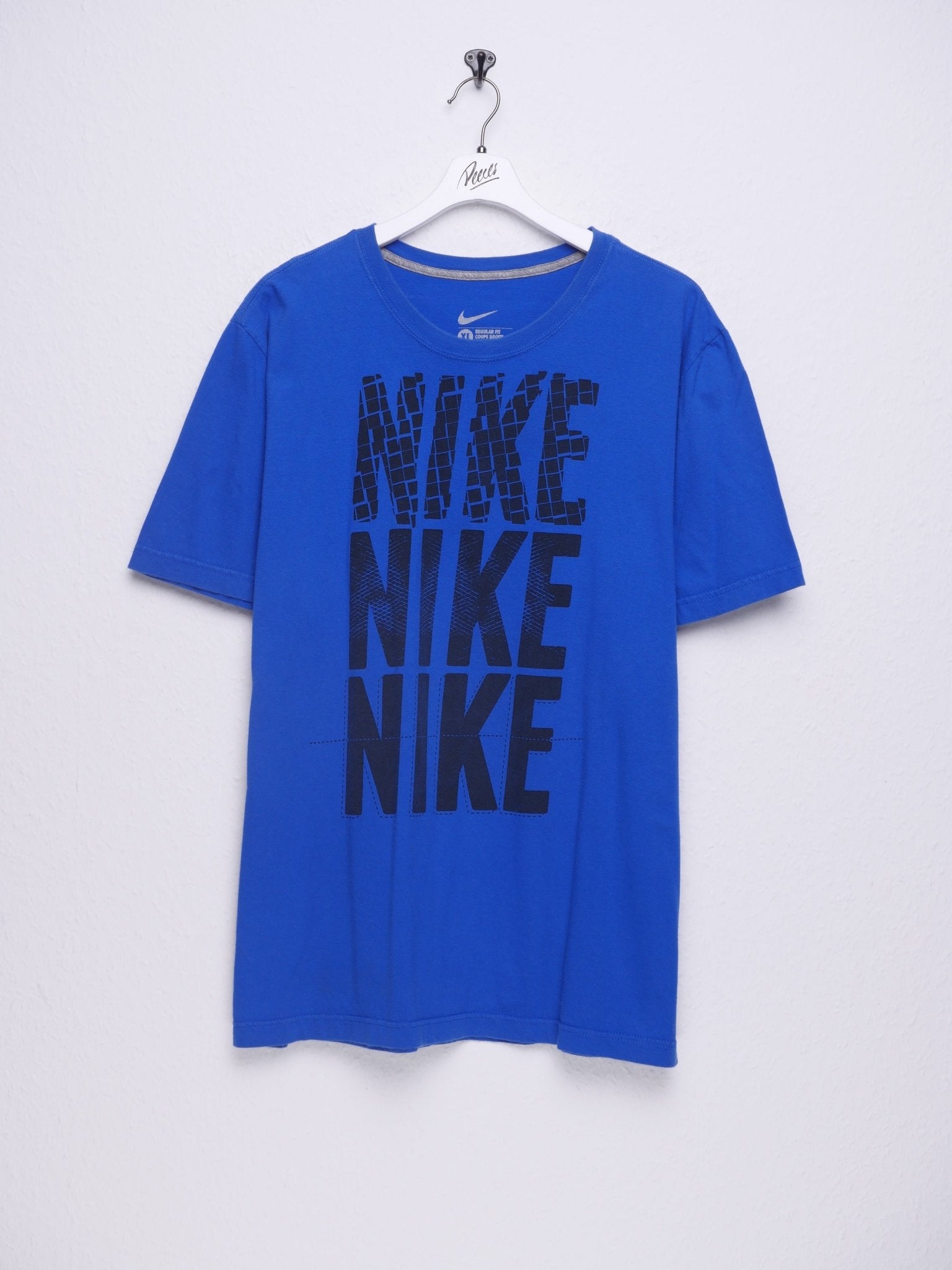 Copy of nike printed Spellout blue Shirt - Peeces