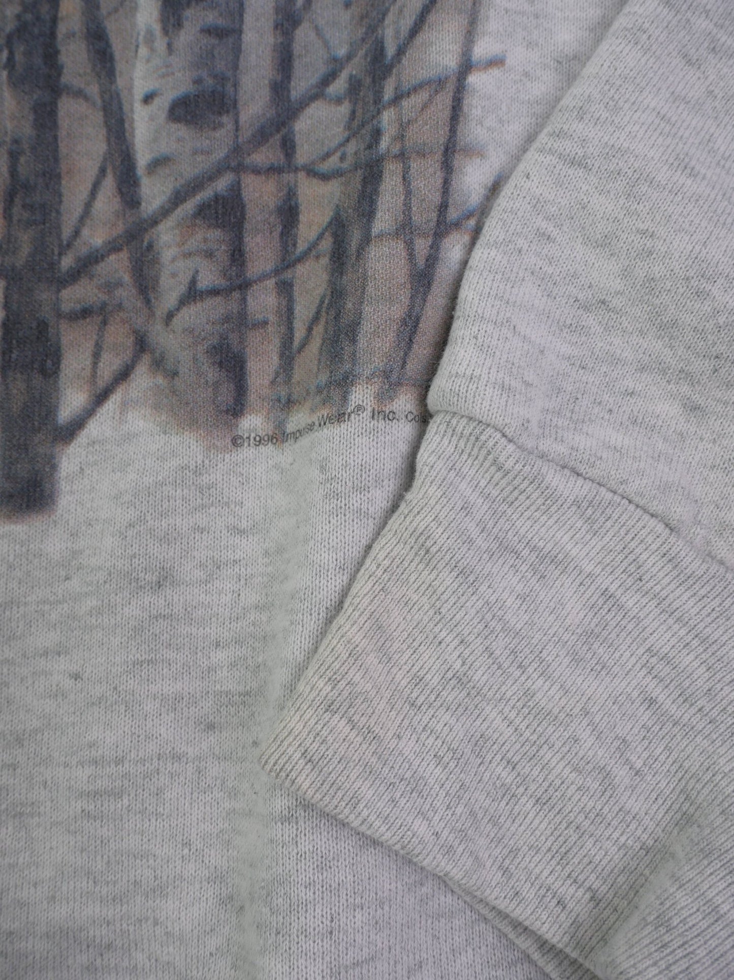 Deer printed Graphic grey Vintage Sweater - Peeces