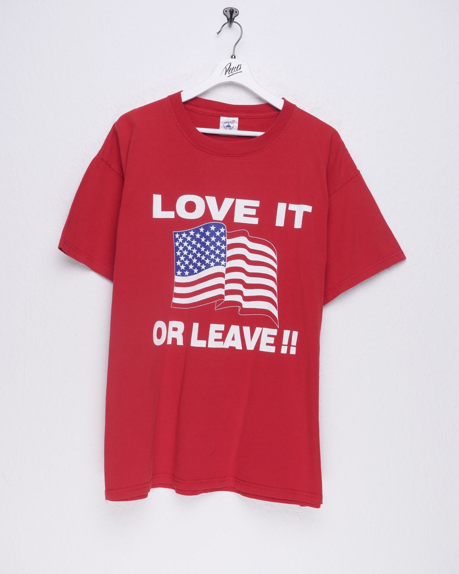 Delta printed Spellout USA flag red Shirt - Peeces
