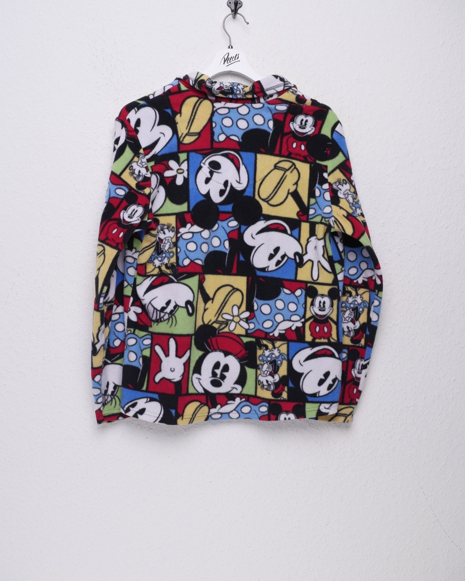 Disney printed Mickey Pattern multicolored Fleece Button Down Sweater - Peeces