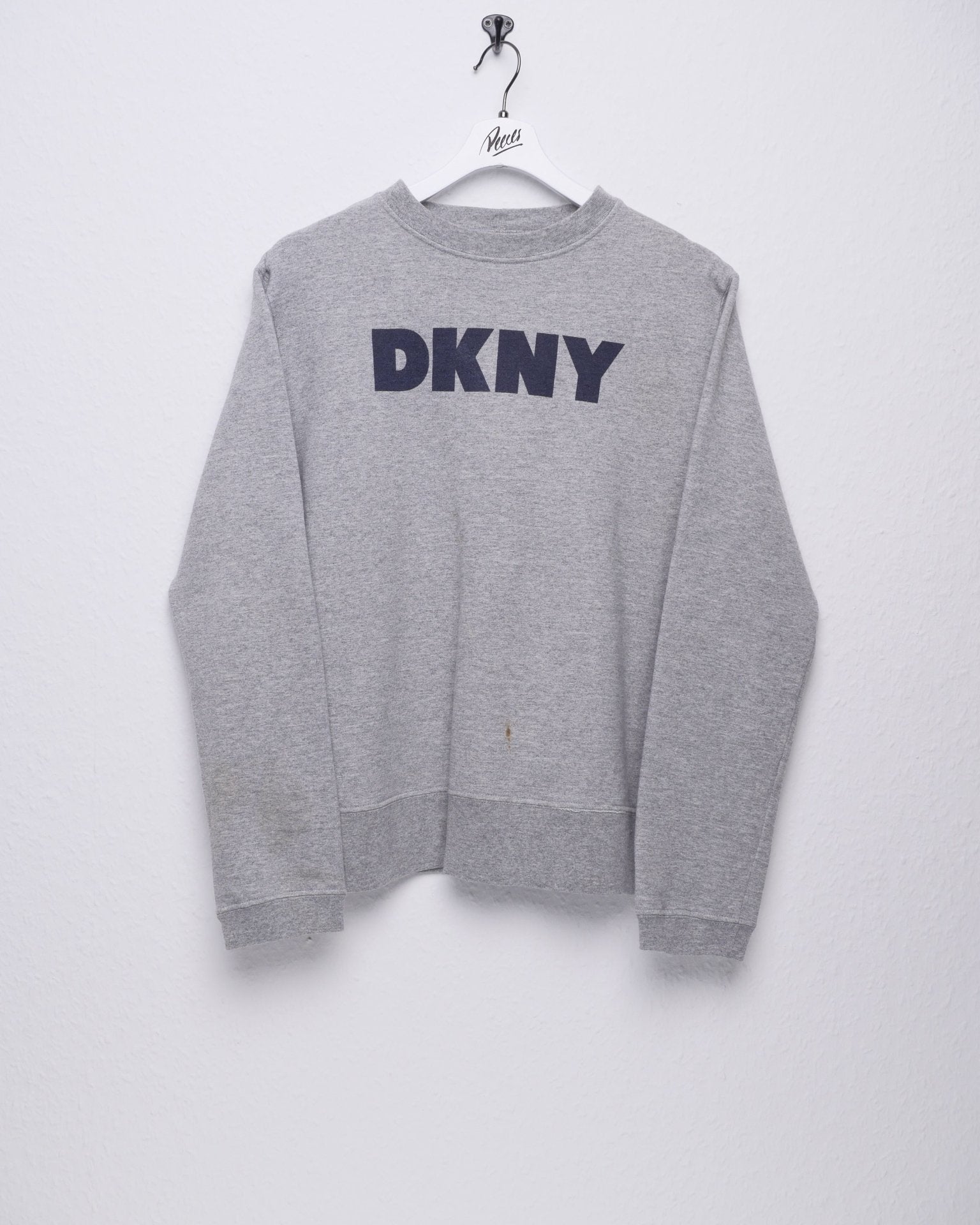 dkny printed Spellout grey Sweater - Peeces