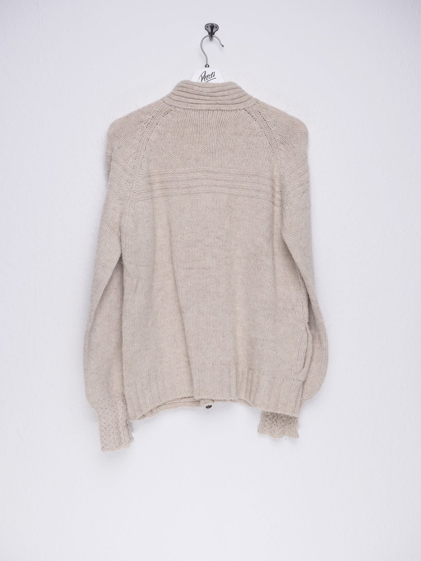 Eddie Bauer knitted beige Vintage Zip Sweater - Peeces
