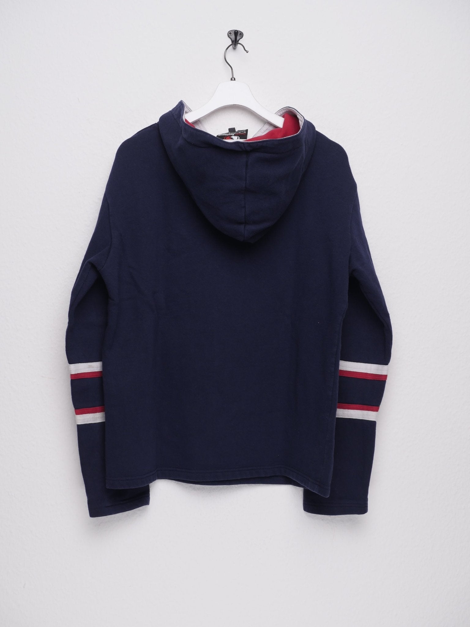 embroidered Hockey Tradition navy Hoodie - Peeces