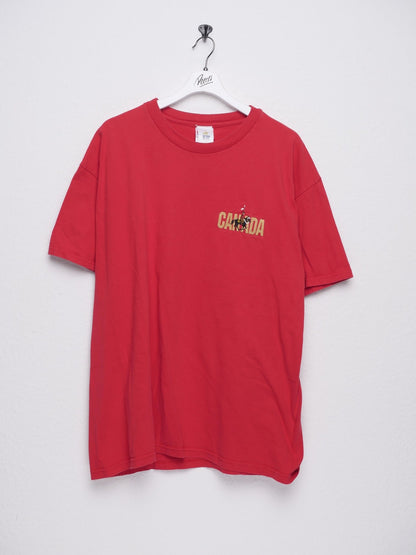 embroidered Logo red washed Shirt - Peeces