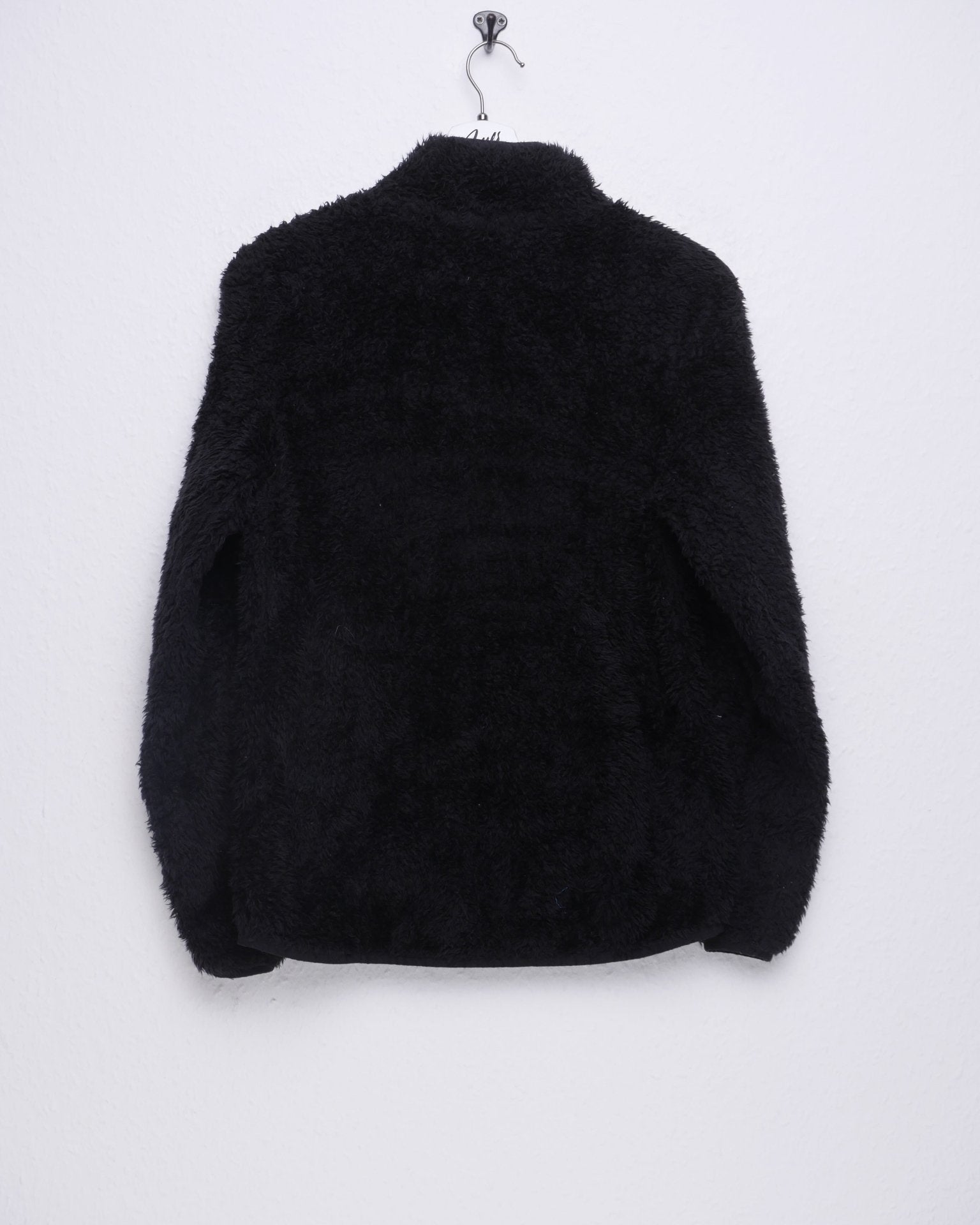 Fila black fluffy teddy zip Sweater - Peeces