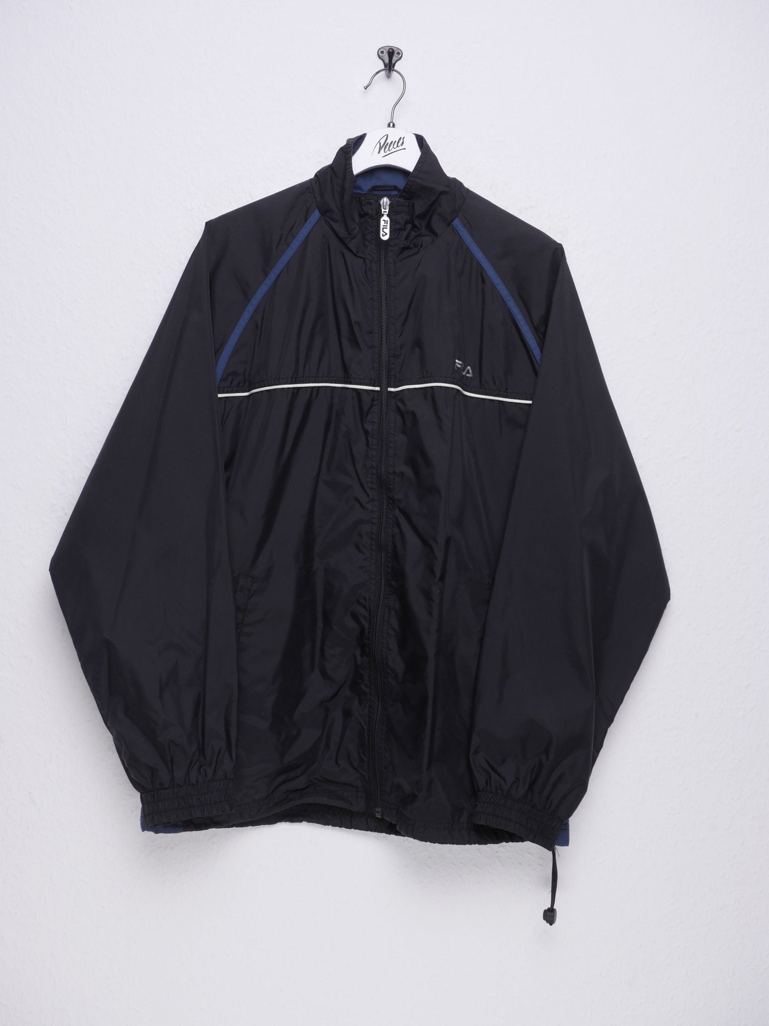 Fila embroidered Spellout black Track Jacke - Peeces