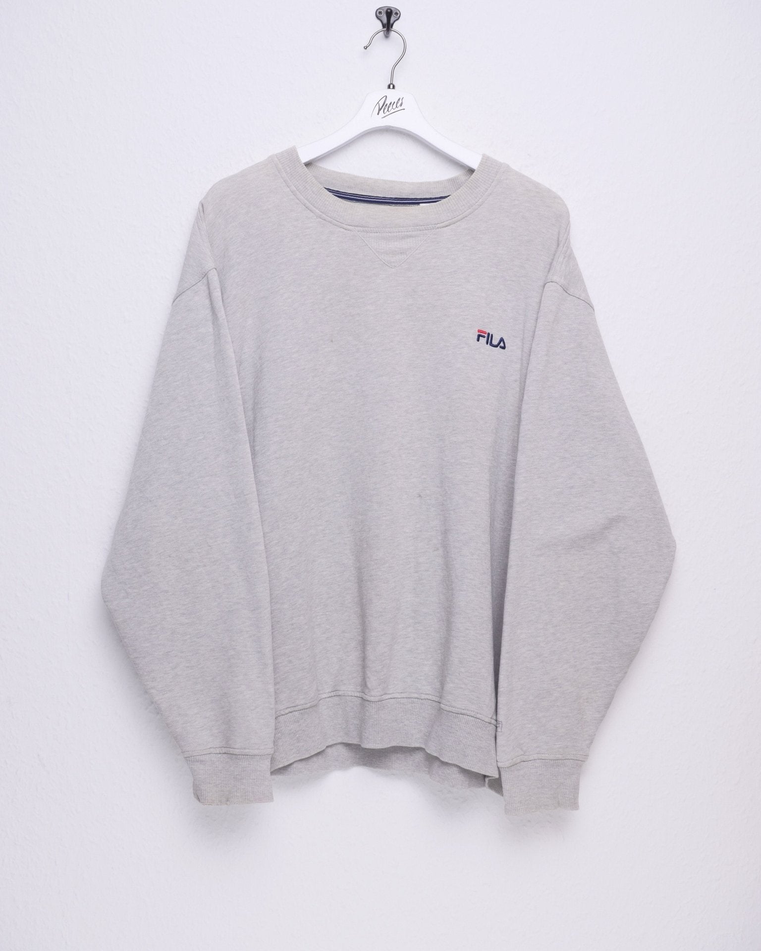 fila embroidered Spellout grey Sweater - Peeces