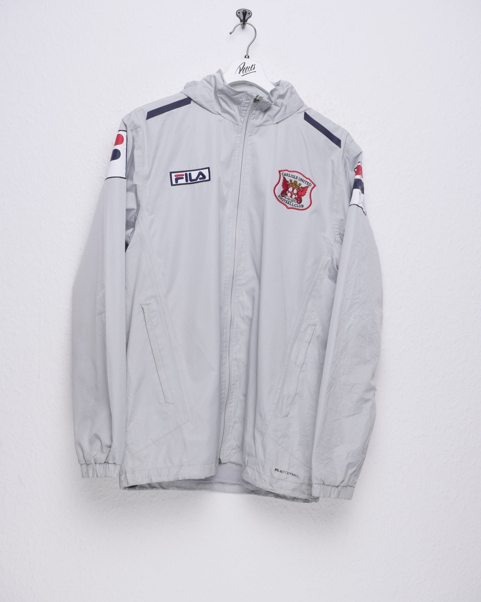 Fila embroidered Spellout grey Track Jacke - Peeces