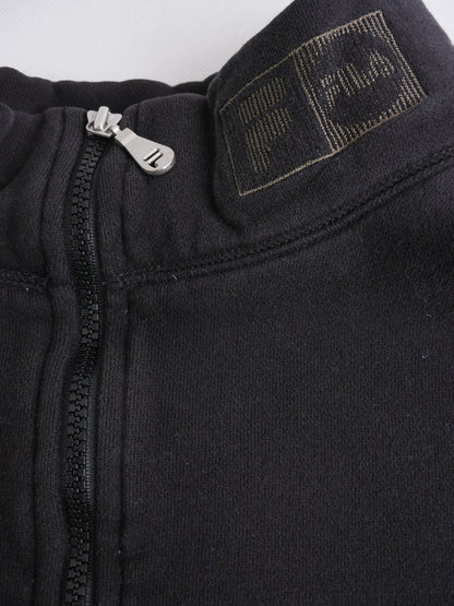 Fila printed Logo black Half Zip Sweater - Peeces