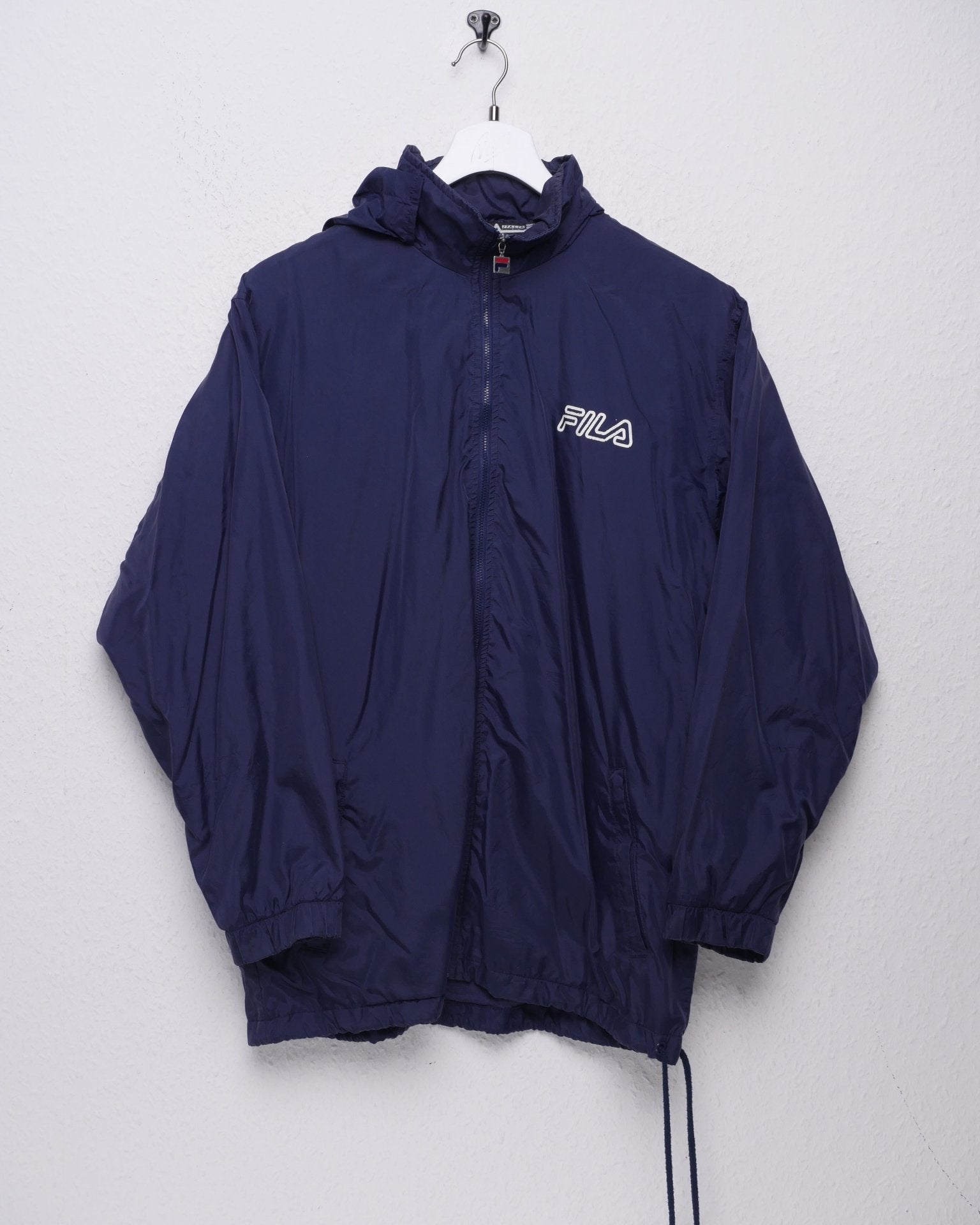 Fila printed Spellout navy Track Jacket - Peeces