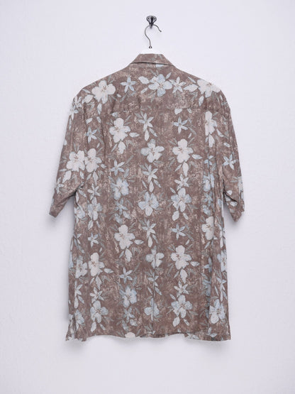 'Flowers' printed Pattern two toned S/S Hemd - Peeces