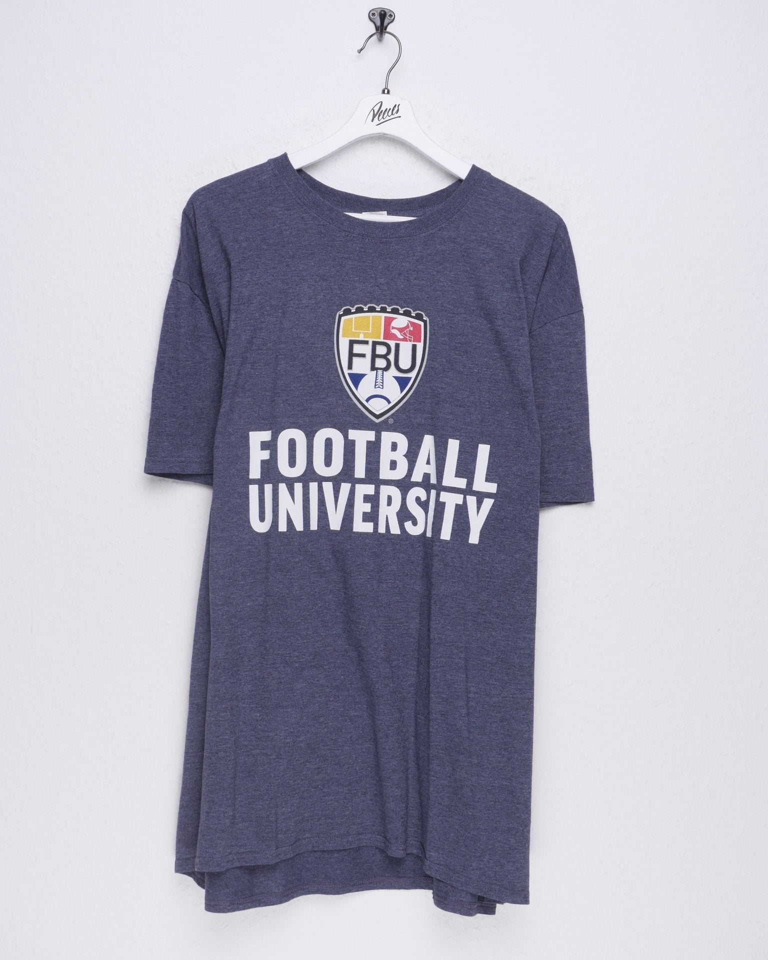 Football University printed Spellout Vintage Shirt - Peeces