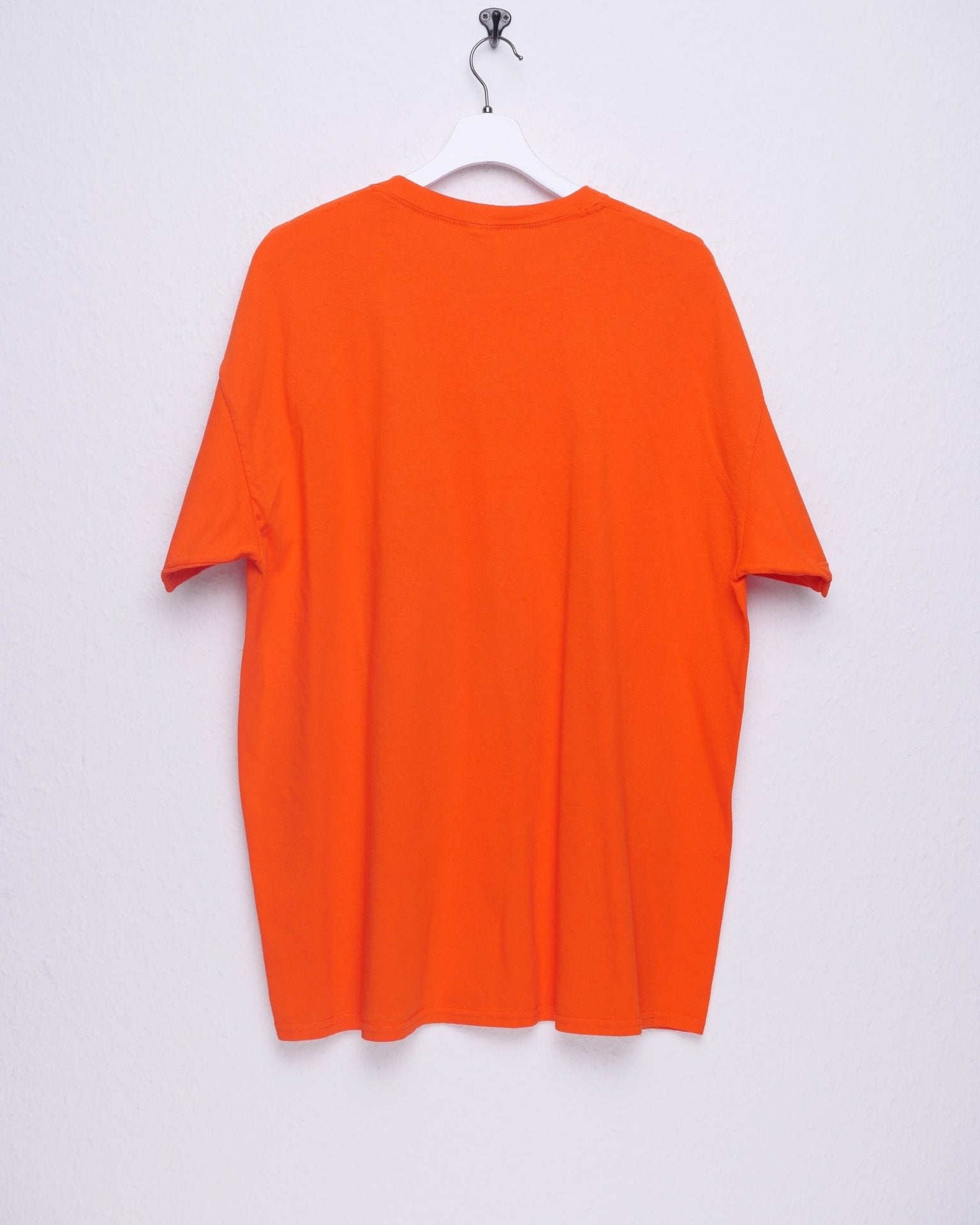 gildan printed Logo orange oversized Shirt - Peeces