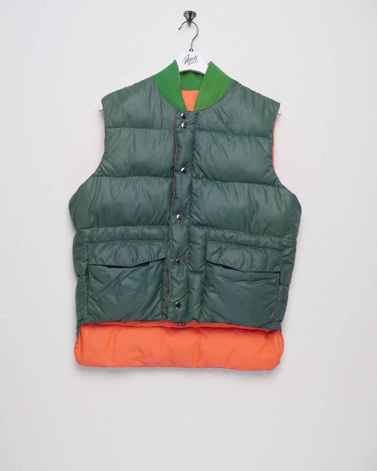 green Puffer Vest Jacke - Peeces
