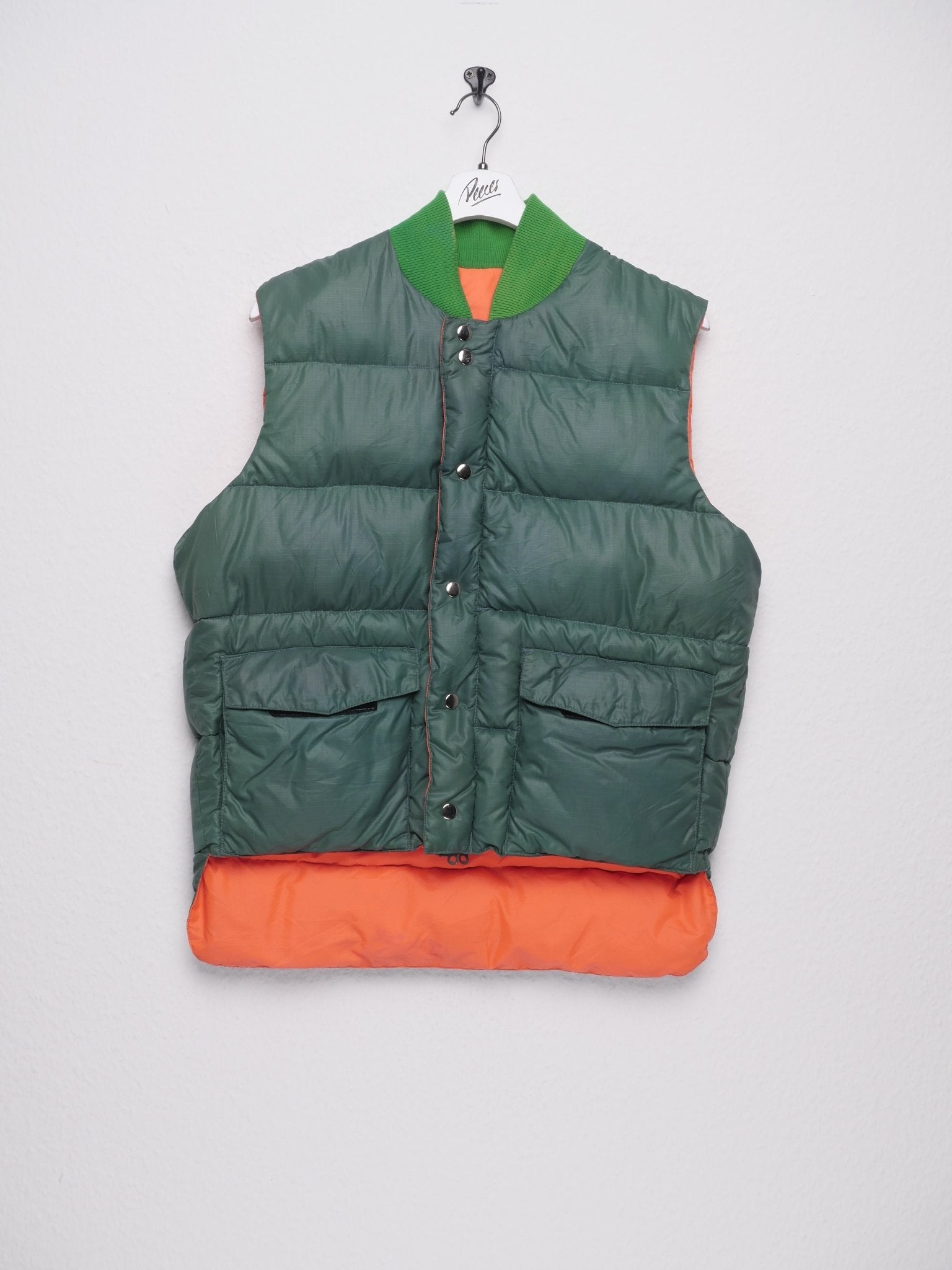 green Puffer Vest Jacke - Peeces