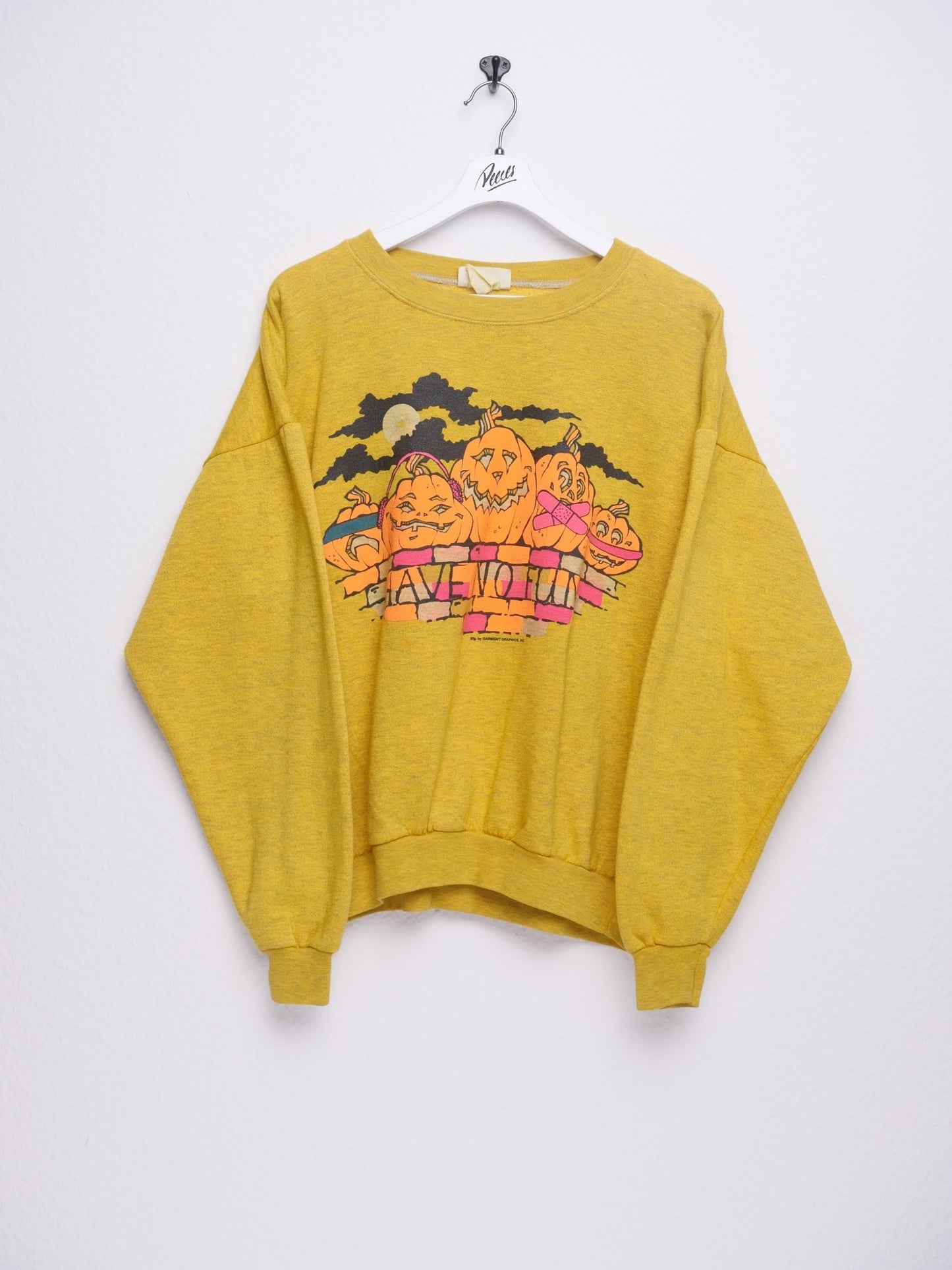 Halloween theme yellow Graphic Sweater - Peeces